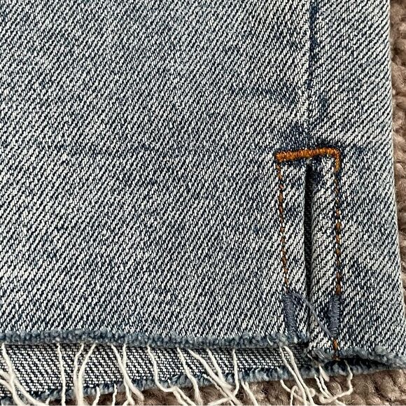 NWT Free People We The Free Avery Bermuda Denim Jean Short Size 25 Pacific Blue - Picture 12 of 13